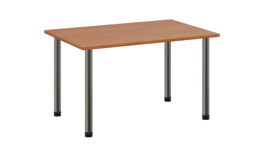 CRTR 120 jídelní stůl, kovová podnož chrom, deska 25 mm, 1194x800 mm, olše jantar